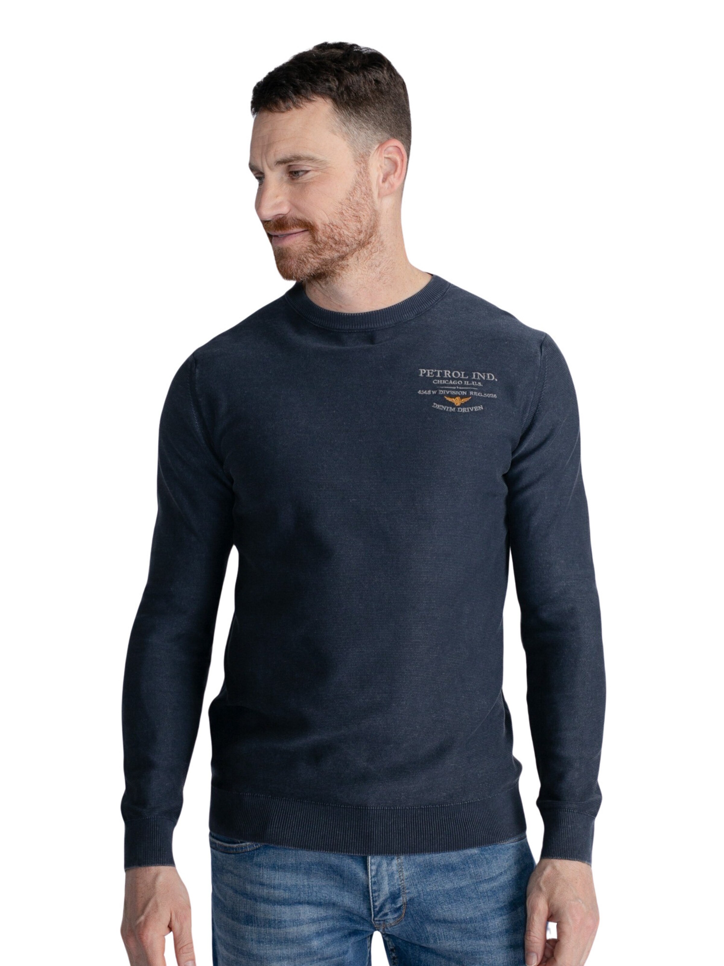 Pull-over 'Barlett' Petrol Industries en bleu : devant