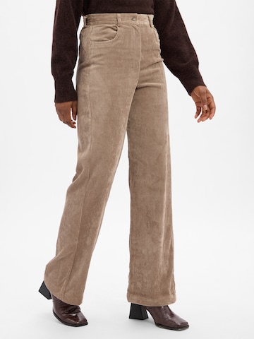 Marie Lund Wide Leg Hose in Beige: Vorderseite