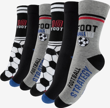 Cotton Prime - Meias 'Fußball' em cinzento: frente