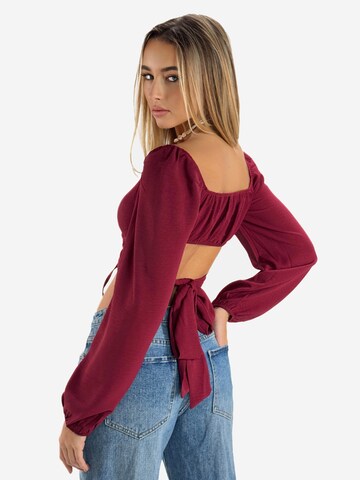 Chemisier Elara en rouge