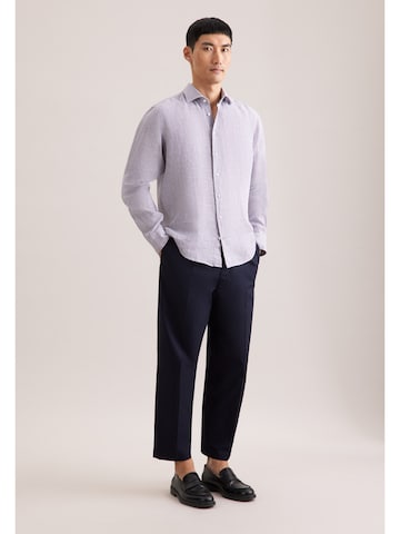 SEIDENSTICKER Regular Fit Hemd 'SMART LINEN' in Lila