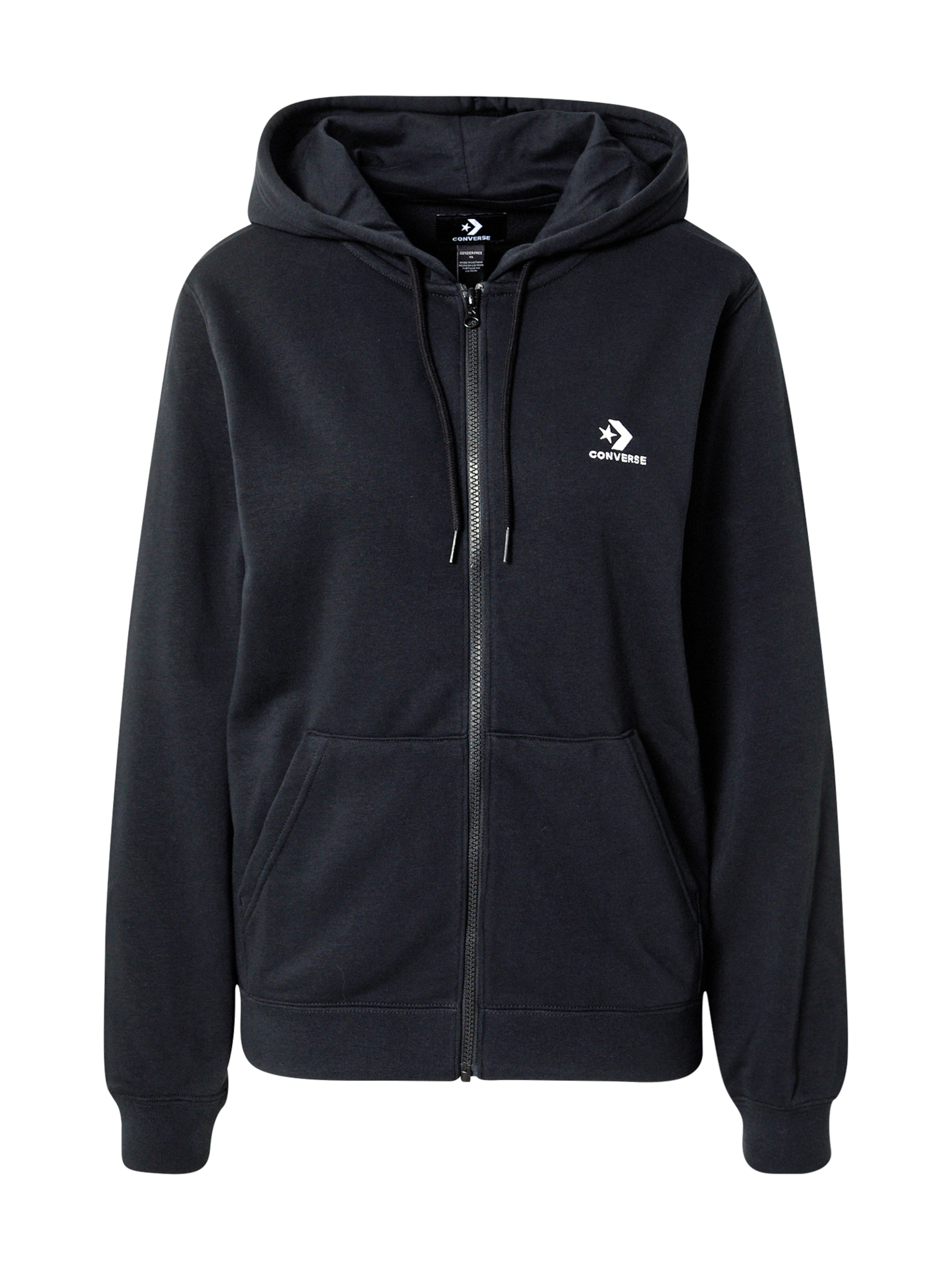 CONVERSE Sweat jacket in Black: front