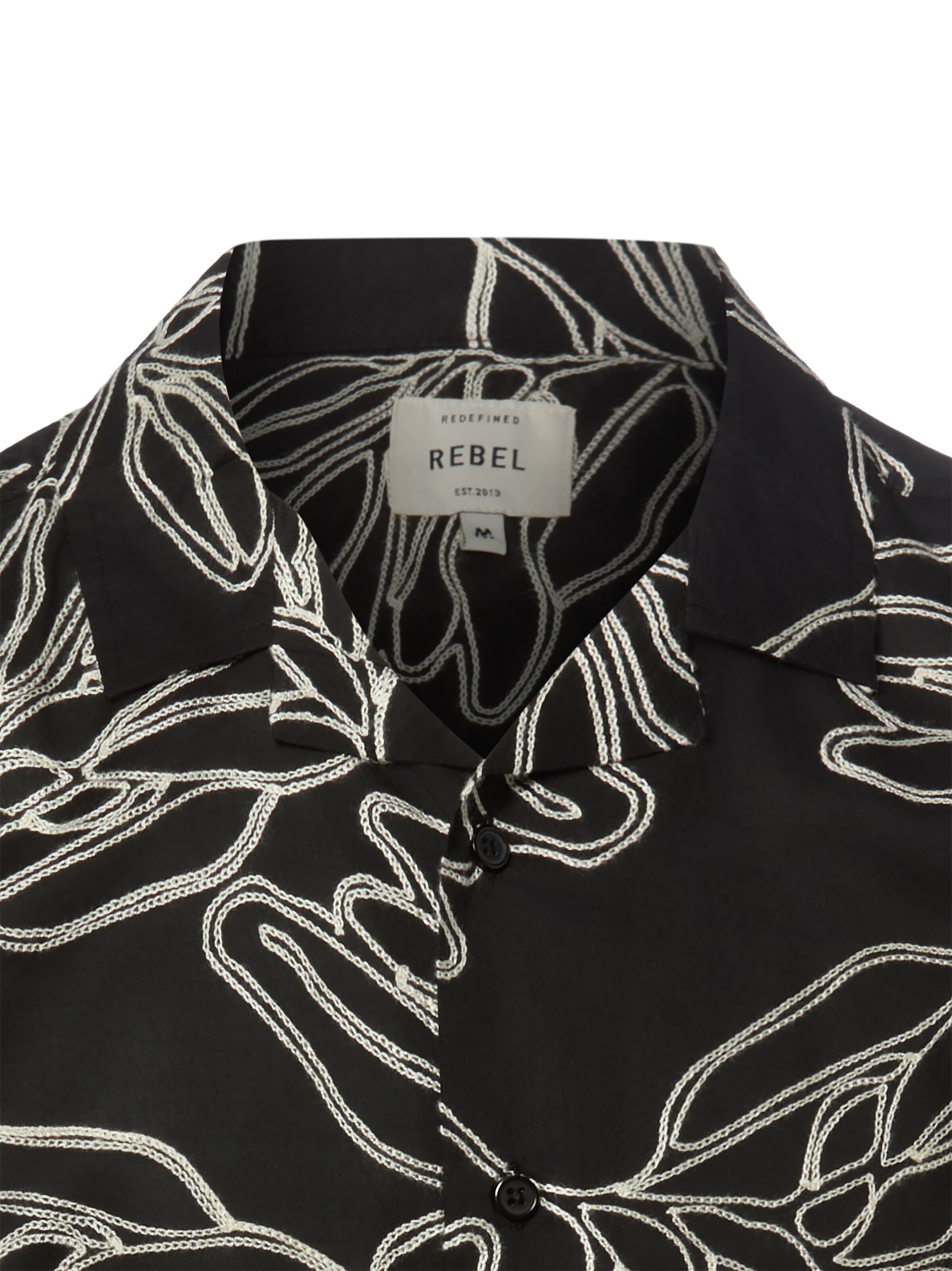 Redefined Rebel Regular fit Button Up Shirt 'Mauro' in Black