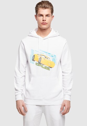 ABSOLUTE CULT Sweatshirt 'Cars - Cruz Ramirez' in Weiß: predná strana