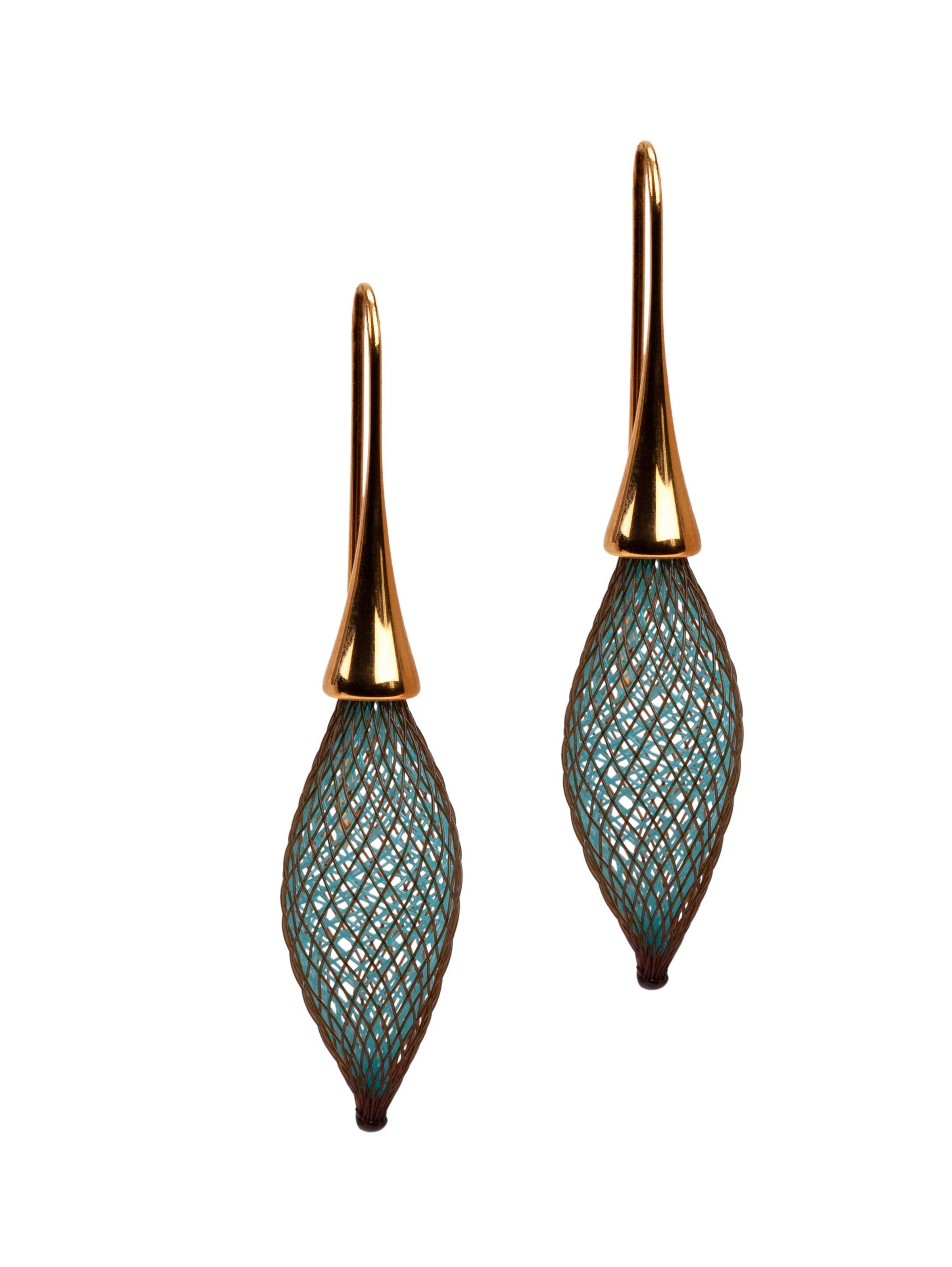 Gretchen Ohrringe 'Vlum Single Drop' in Braun: Vorderseite