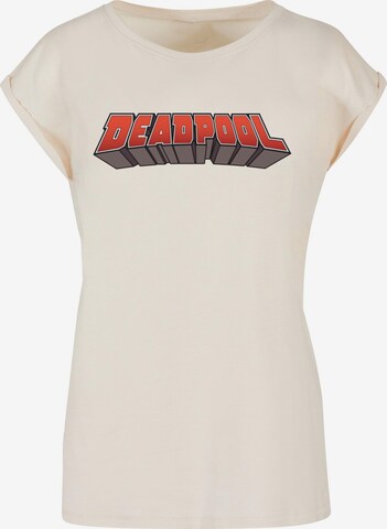 ABSOLUTE CULT Shirt ' Deadpool ' in Beige: front