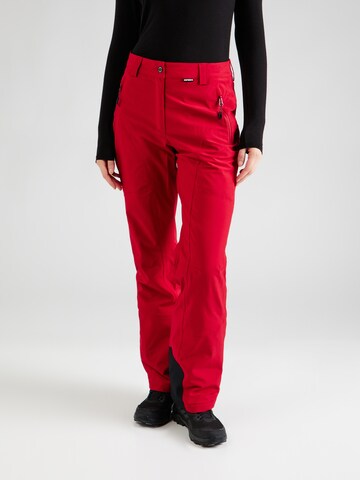 Regular Pantalon outdoor 'FREYUNG' ICEPEAK en rouge : devant