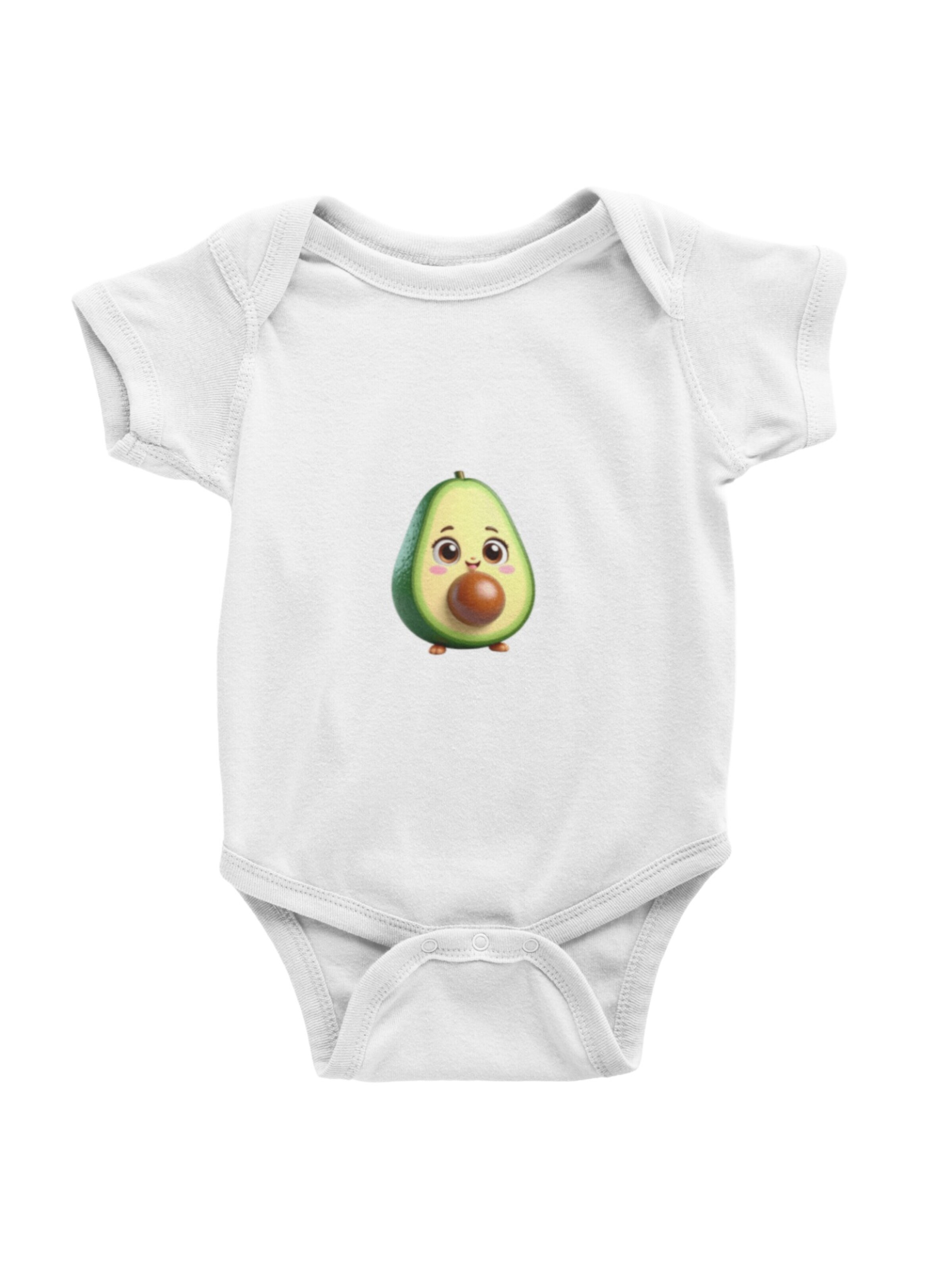 amorubi.com Dupačky/body 'Baby Avocado' – bílá