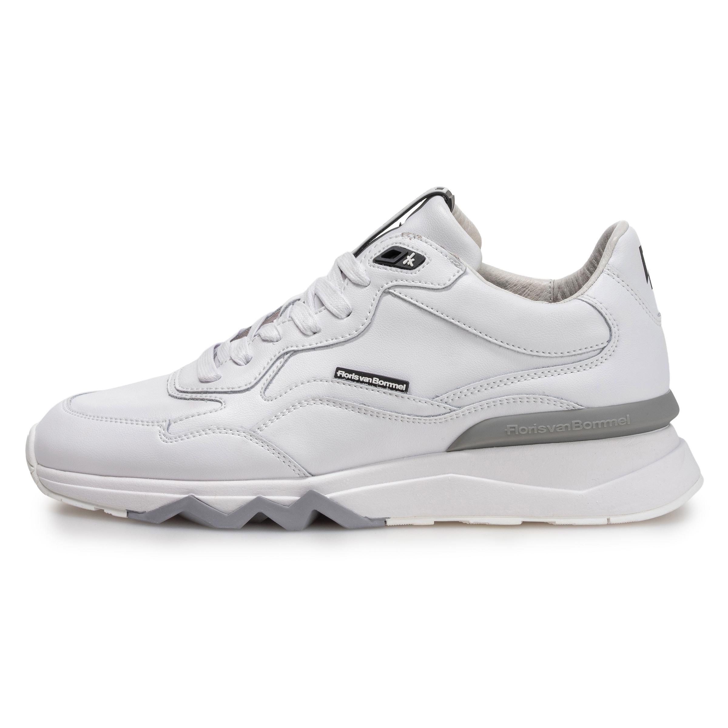 Sneaker bassa 'De Zager 10' di Floris van Bommel in bianco: frontale