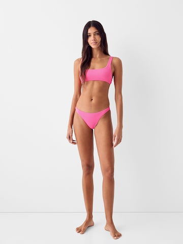 Bershka Bustier Bikinitop in Roze
