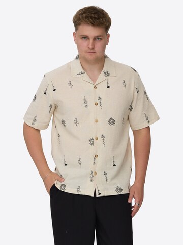 Dxnmxrk Shirt 'DXGerd' in Beige: voorkant