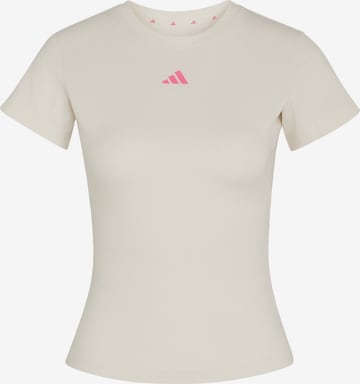T-shirt fonctionnel 'Studio' ADIDAS PERFORMANCE en blanc : devant