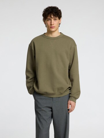 Sweat-shirt SELECTED en vert : devant