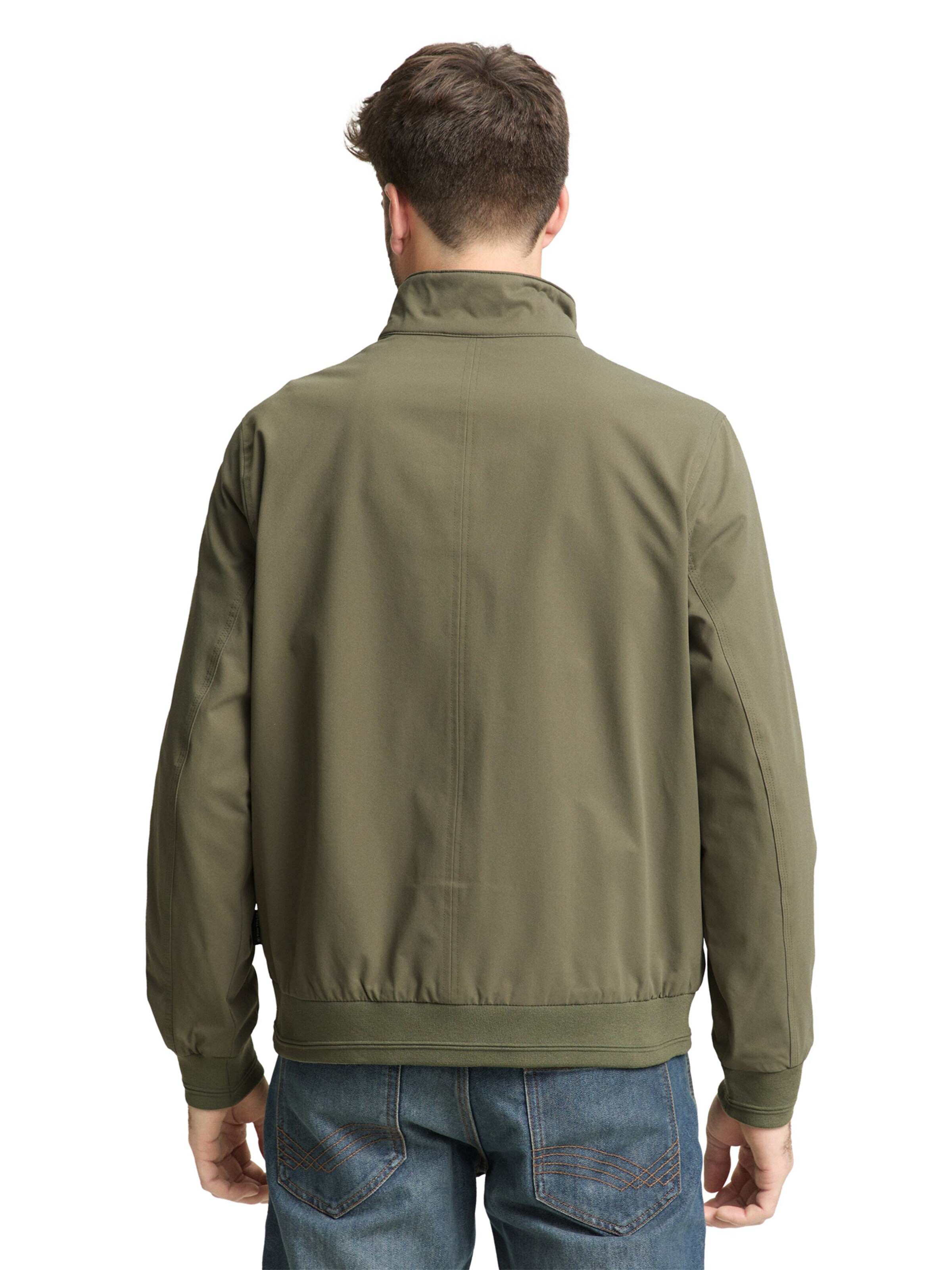 TOM TAILOR Between-Season Jacket 'Harrington' in Green