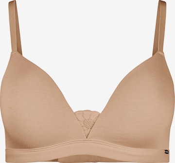 Skiny Triangle Bra in Beige: front