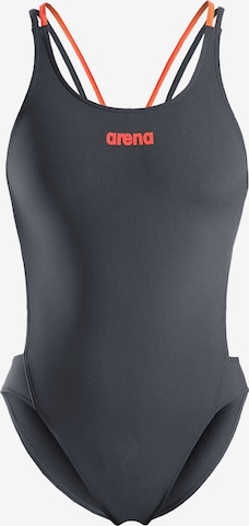 ARENA Bustier Uimapuku 'TECH MULTI SOLID' värissä harmaa: etupuoli