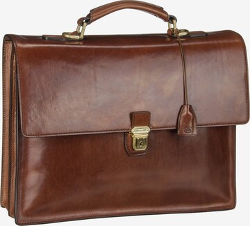 The Bridge Document Bag in Brown: front