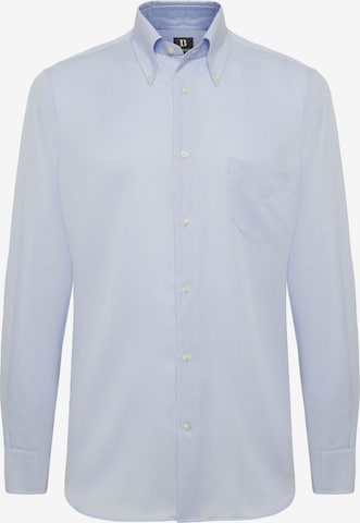 Boggi Milano Comfort fit Button Up Shirt in Blue: front