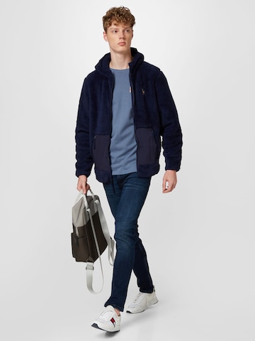 Polo Ralph Lauren Fleece jas in Blauw