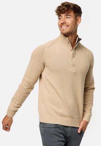 INDICODE JEANS Pullover ' INIsalu ' in Beige