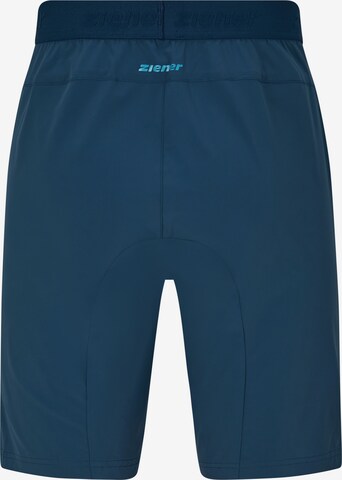 ZIENER Regular Workout Pants 'NALTE' in Blue