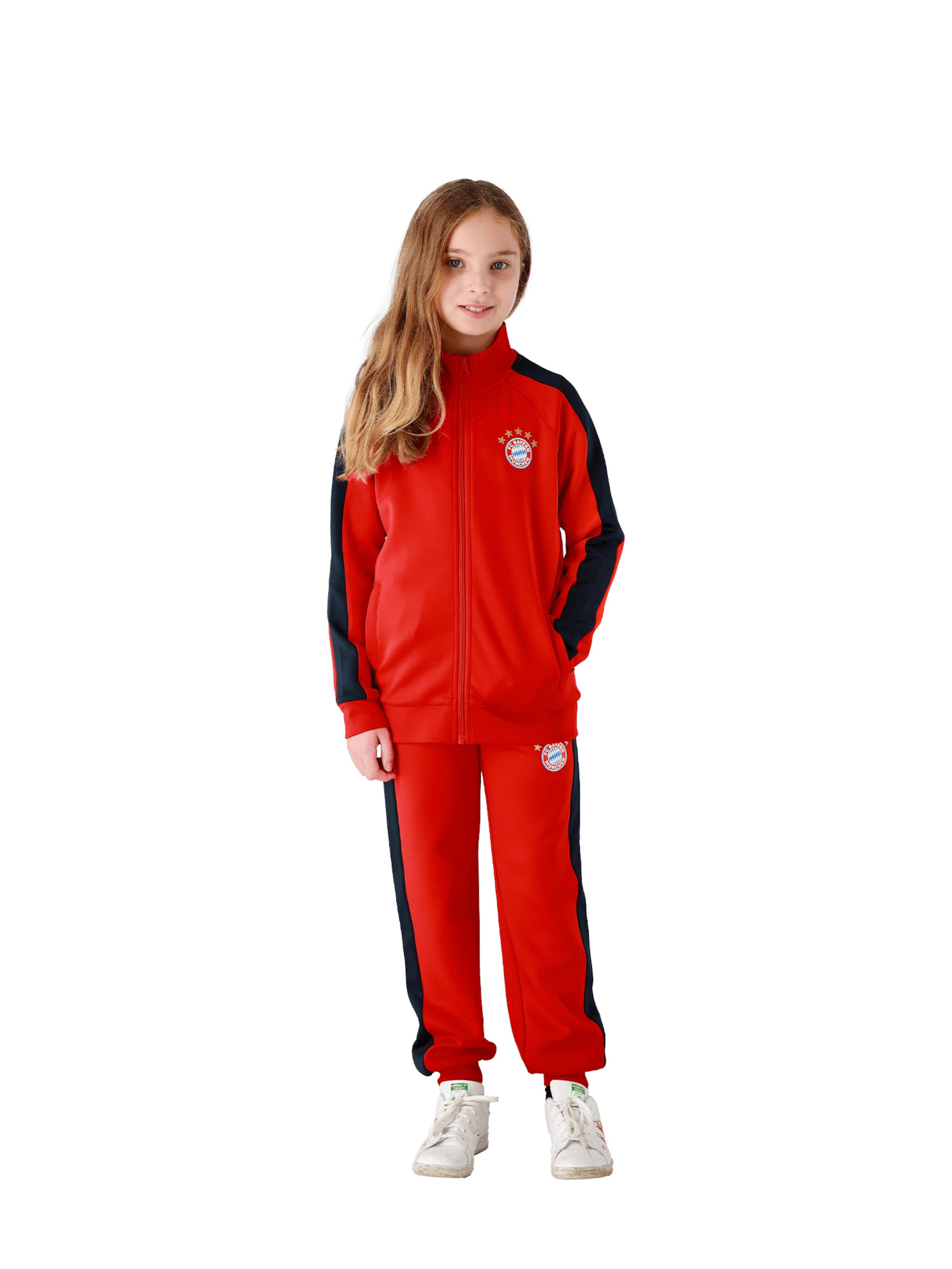 FC BAYERN MÜNCHEN Trainingsanzug 'Essentials' in Rot: Vorderseite