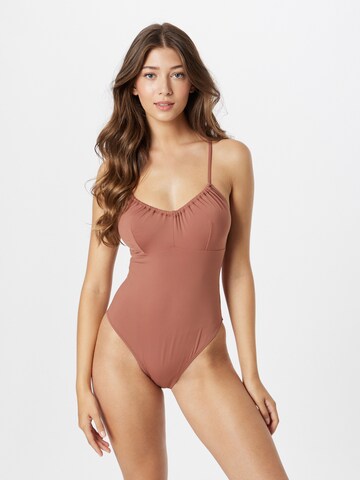 Bustier Maillot de bain 'Noelia' Lindex en marron : devant