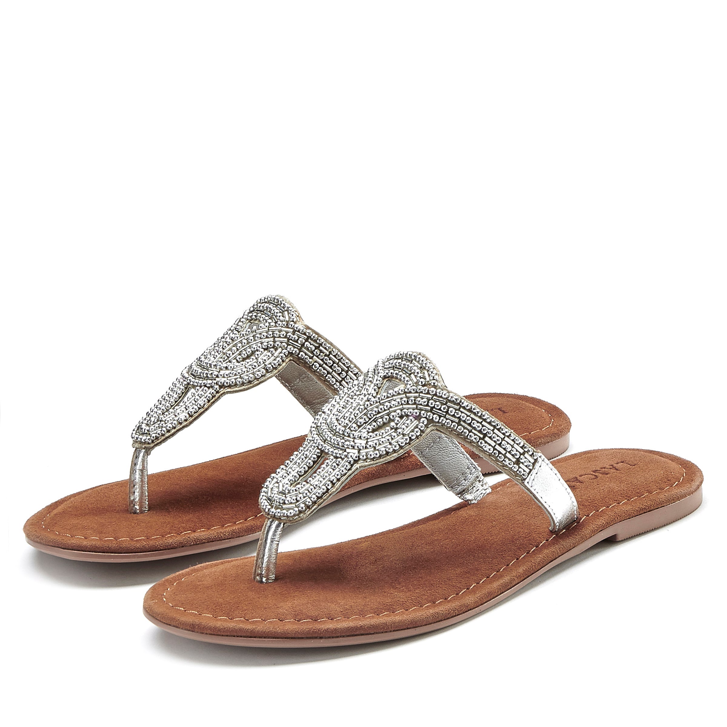 LASCANA - Sandalias de dedo en plata