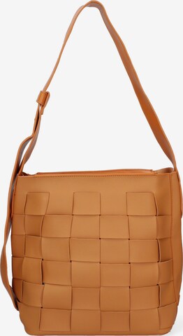 Borsa a spalla 'Borsa a Spalla Donna David Jones PVC Trapuntato Zip' di David Jones in beige: frontale