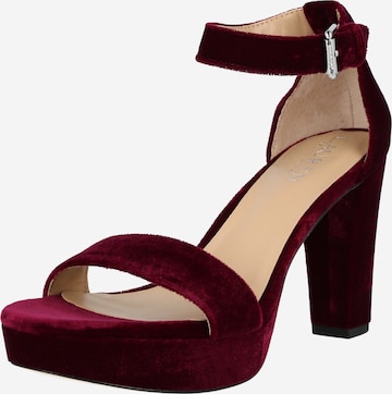 Lauren Ralph Lauren Páskové sandály 'SYLVIA' – červená: přední strana