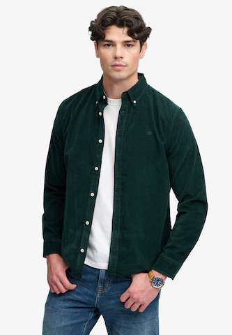 Coupe regular Chemise Superdry & Co en bleu : devant