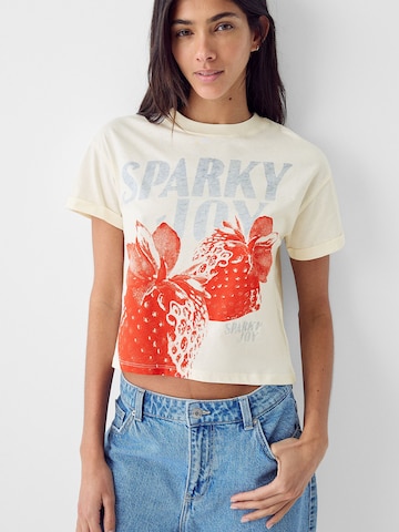 T-shirt Bershka en jaune