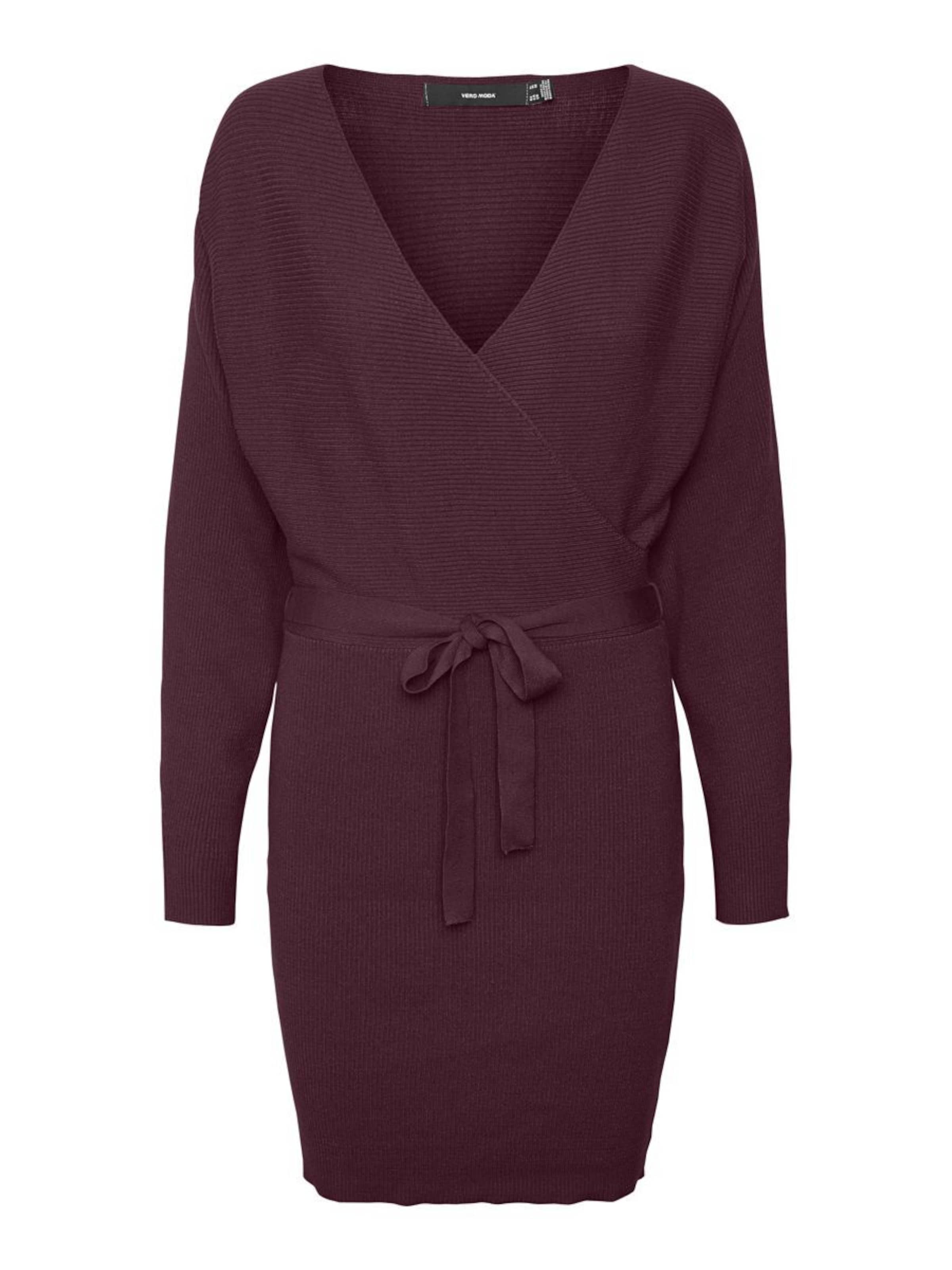 Robes en maille VERO MODA en violet : devant
