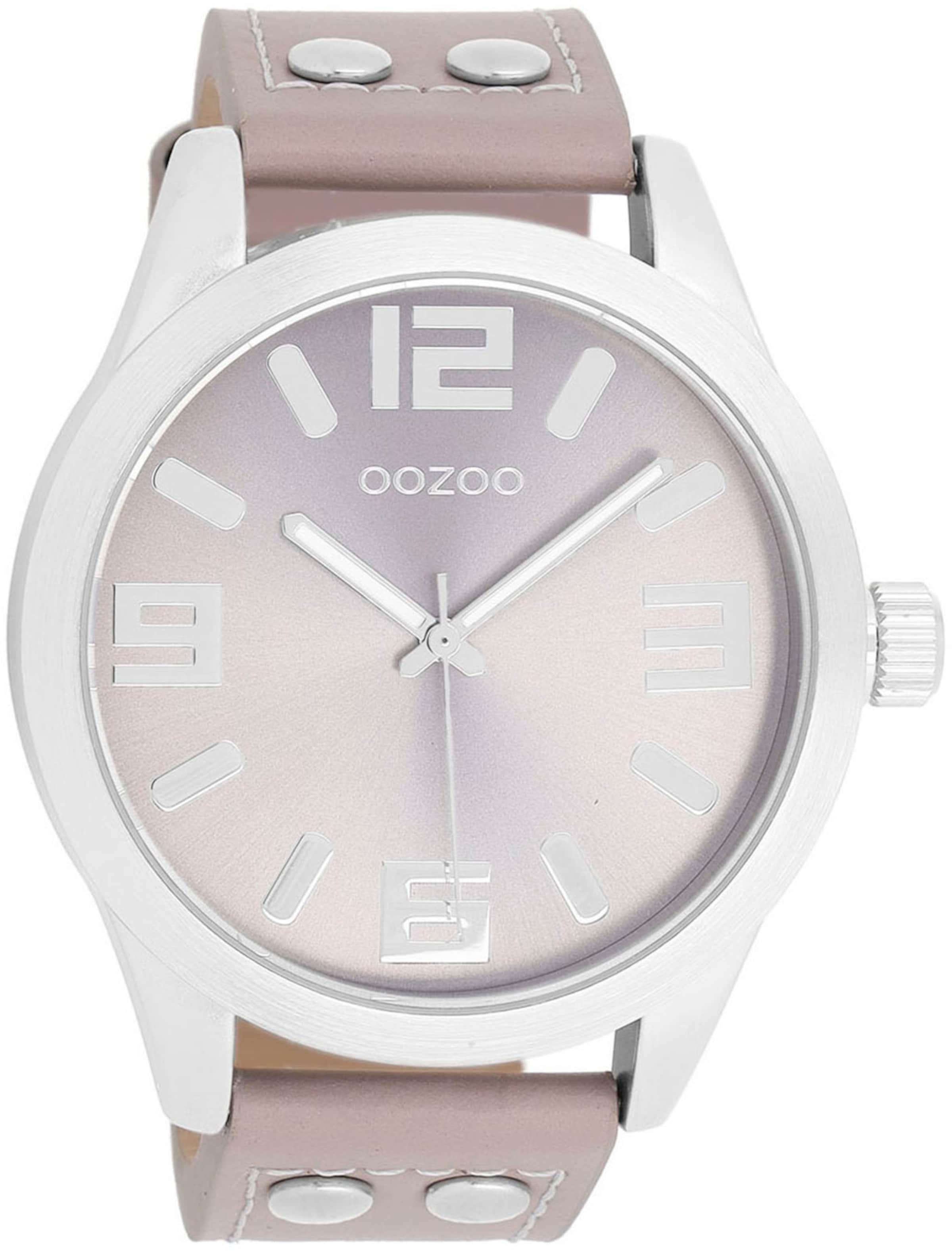 OOZOO Analog Watch in Beige: front