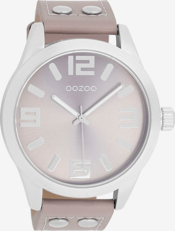 OOZOO Analog Watch in Beige: front