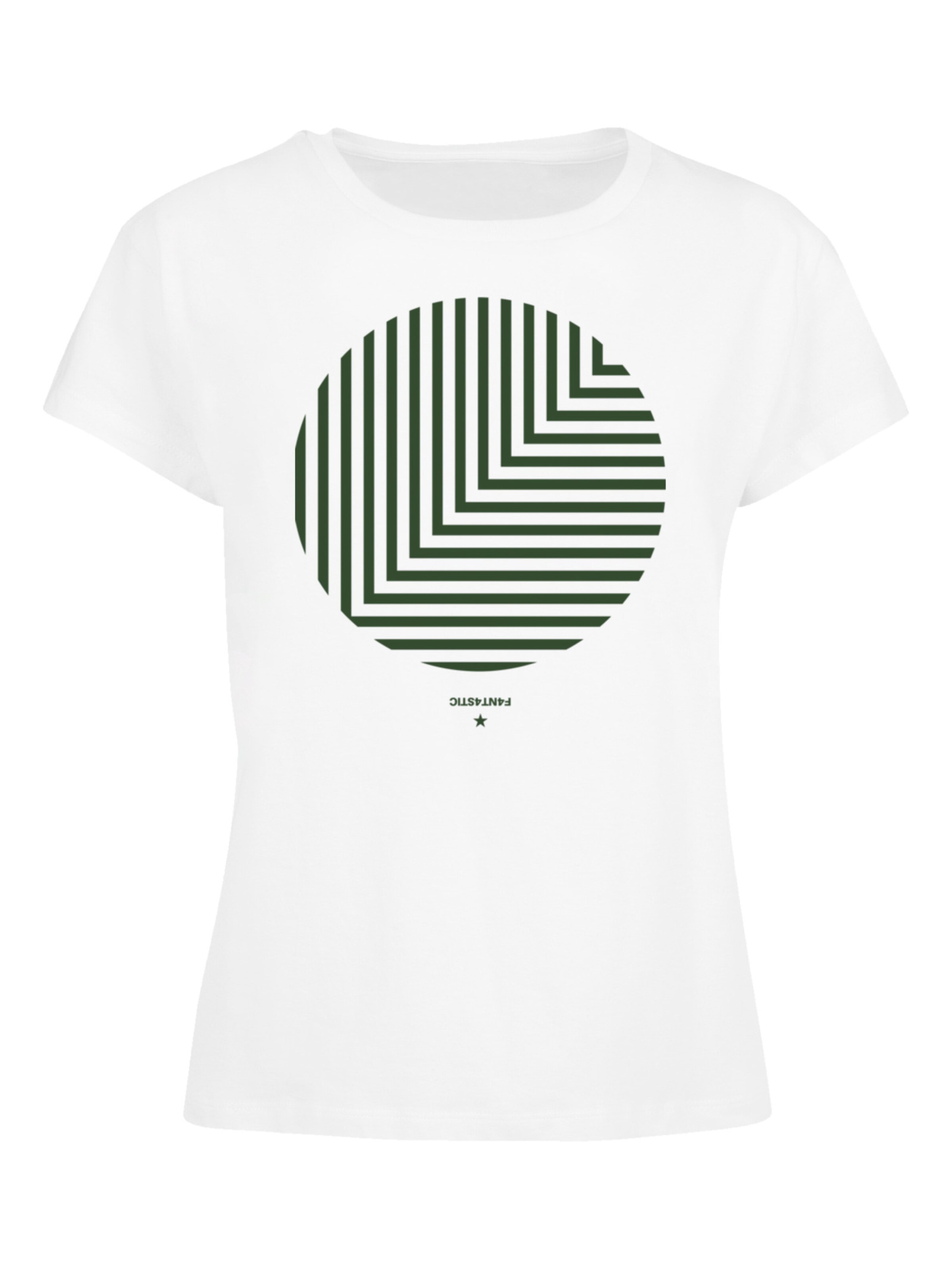 T-shirt 'Geometrics' F4NT4STIC en blanc : devant