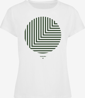 F4NT4STIC Shirt 'Geometrics' in Wit: voorkant