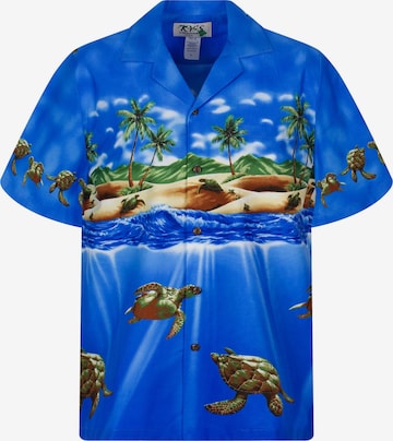 KY's Overhemd 'Turtle OLD' in Blauw: voorkant