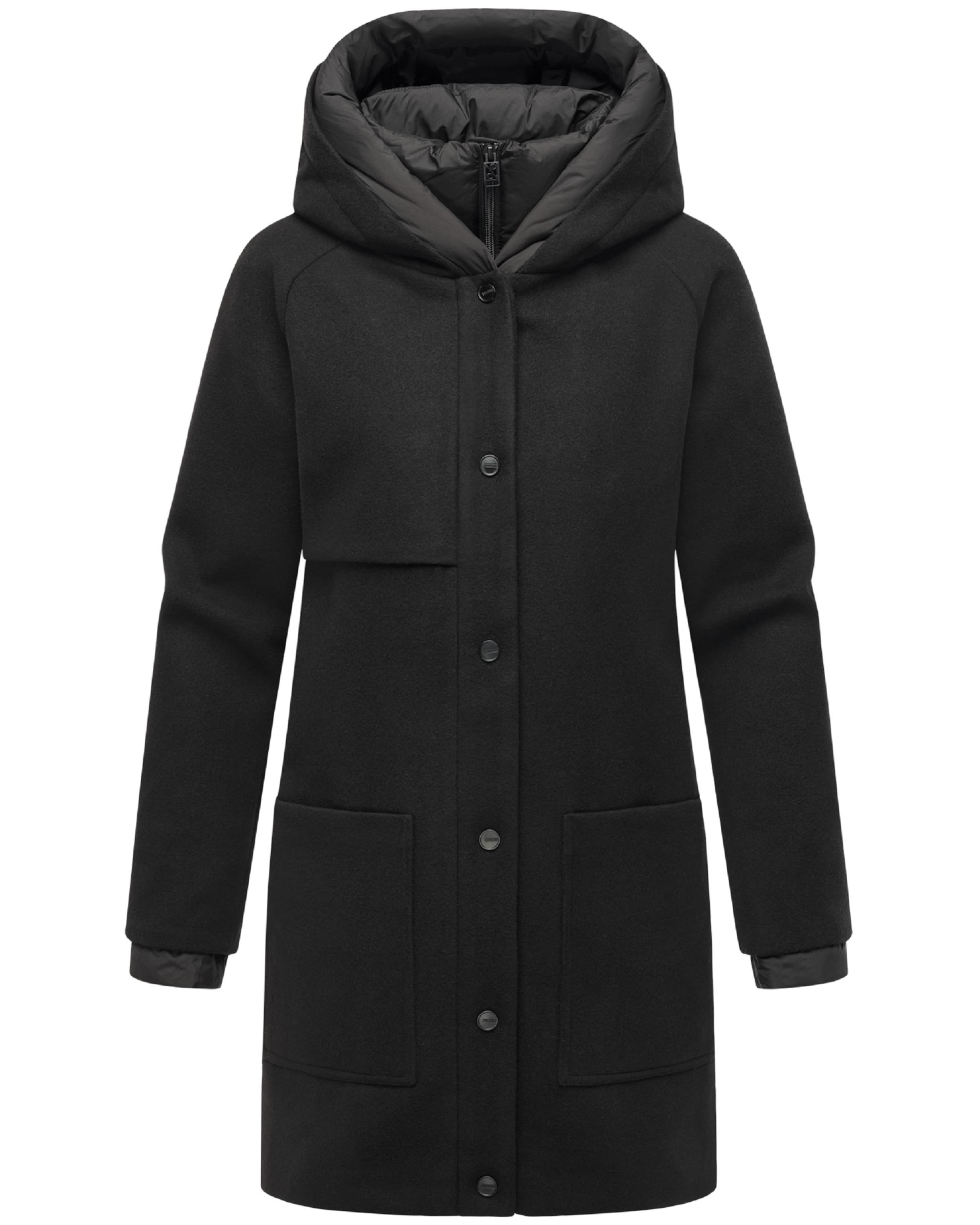 Cappotto invernale 'Flauschwunder 14' di NAVAHOO in nero: frontale