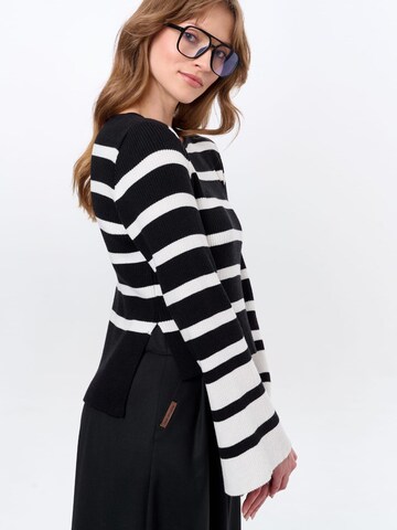 Blue Shadow Sweater in Black: front