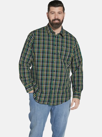Charles Colby Comfort fit Overhemd ' Duke Branag ' in Groen: voorkant
