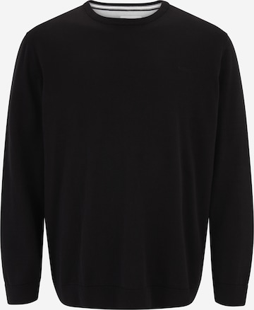 s.Oliver Men Big Sizes Sweater in Black: front