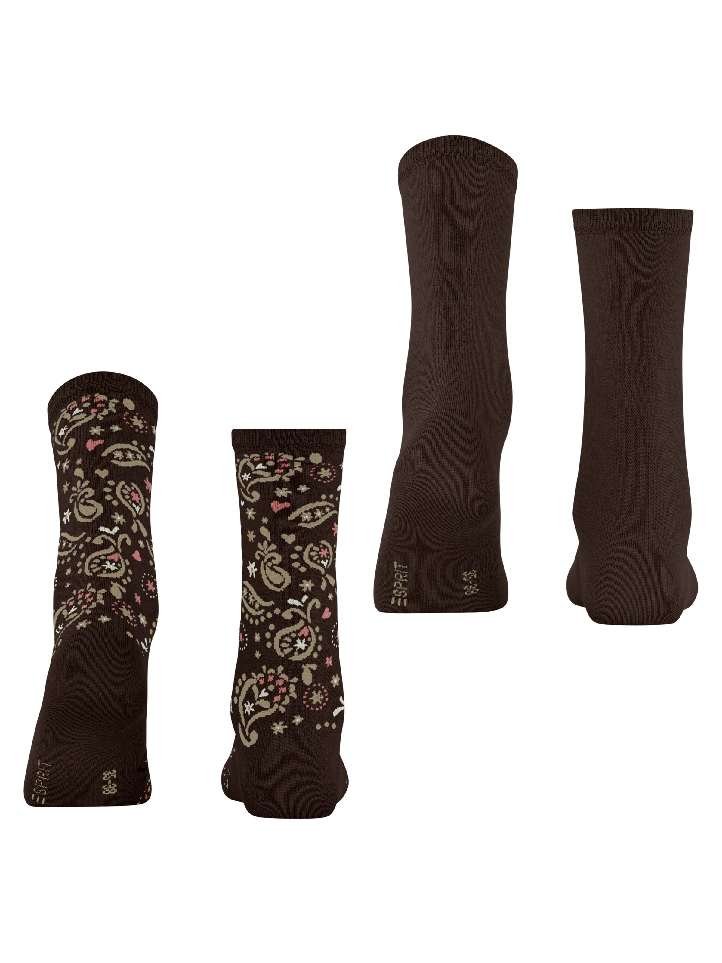 ESPRIT Socks 'Soft Paiyley 2-Pack' in Brown