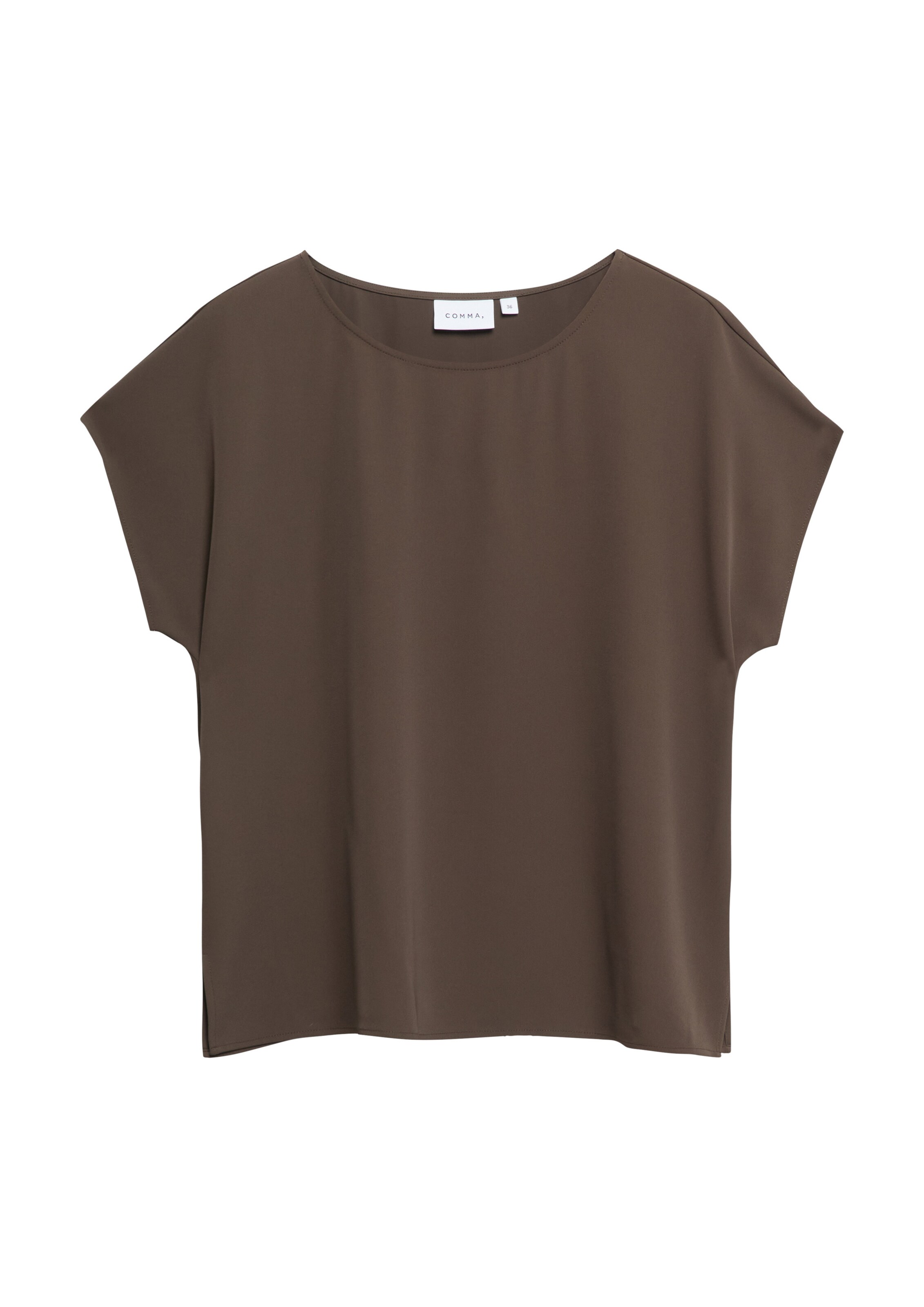 COMMA Blouse in Bruin: voorkant