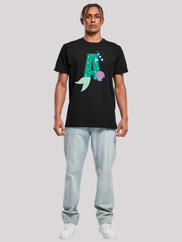 F4NT4STIC Shirt 'Disney Alphabet A Is For Ariel' in Zwart
