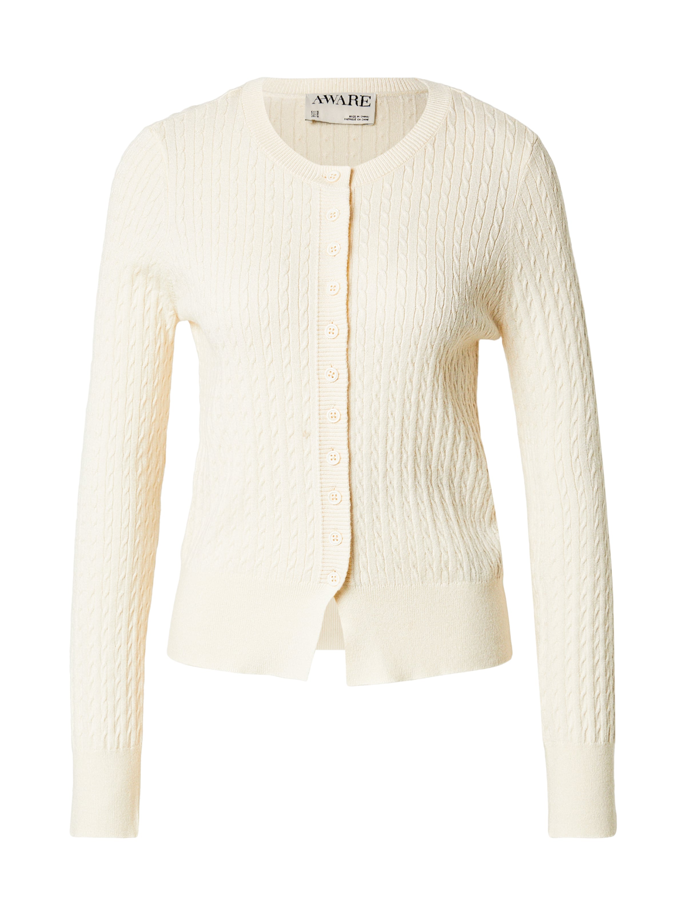 Aware Плетена жилетка 'AWVINA' в бежово: отпред