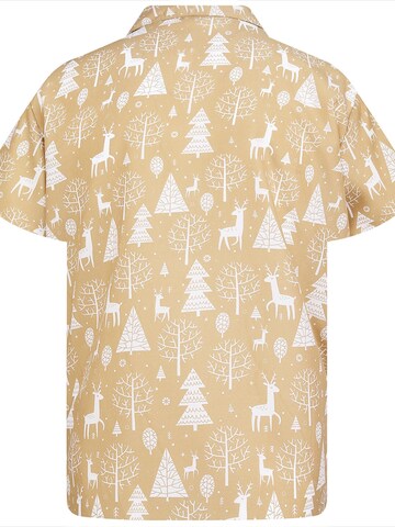 King Kameha Regular fit Overhemd 'Christmas Reindeer' in Groen