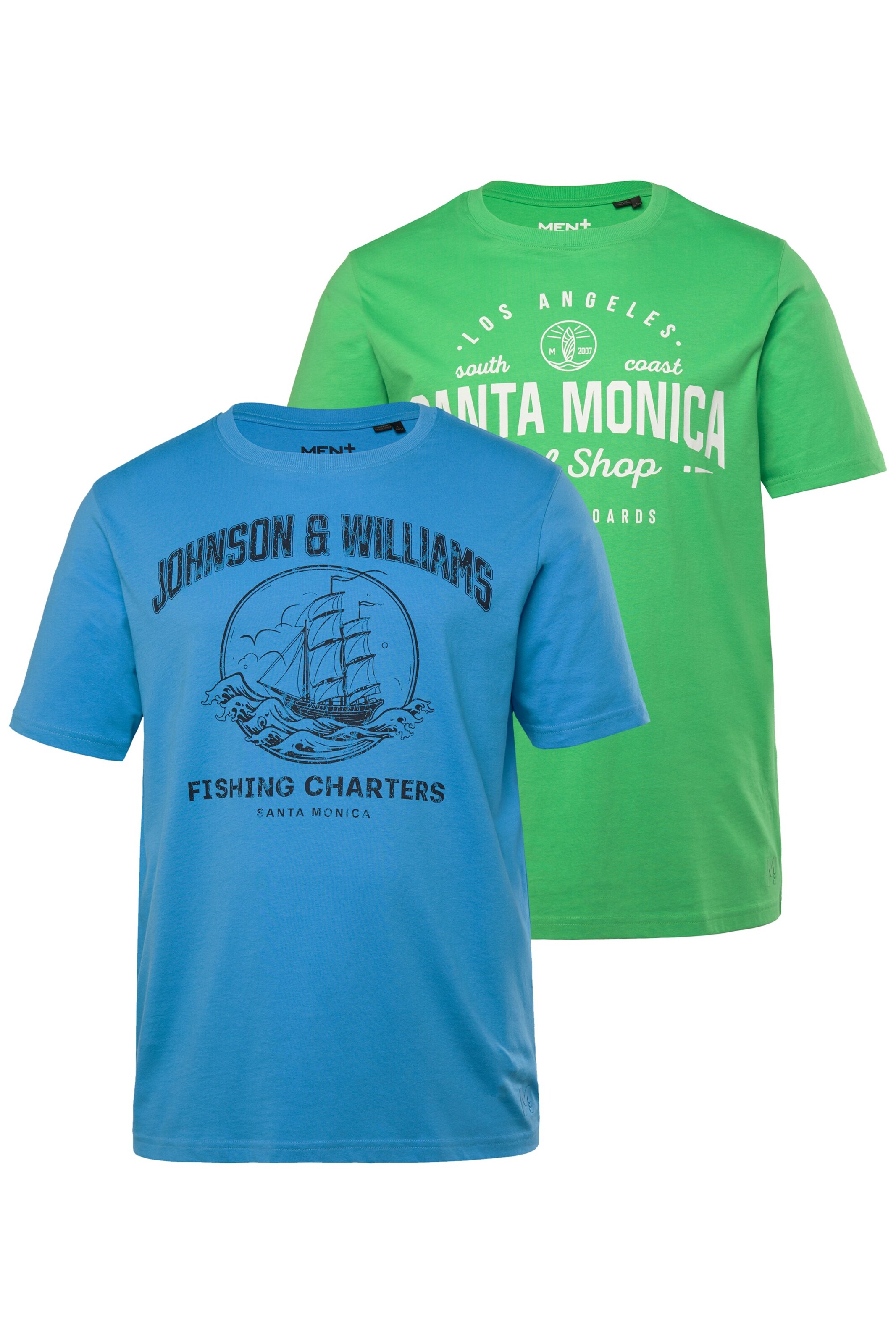 Men Plus T-Shirt in Blau: Vorderseite