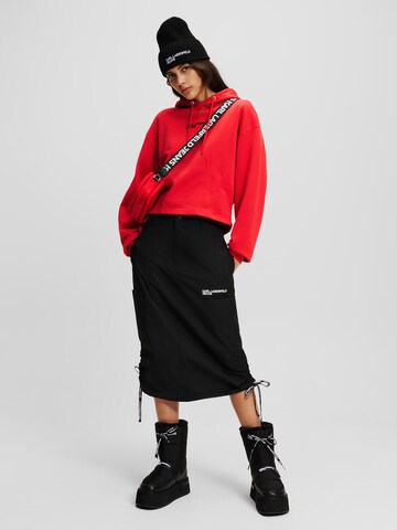 Felpa ' Pintuck ' di KARL LAGERFELD JEANS in rosso