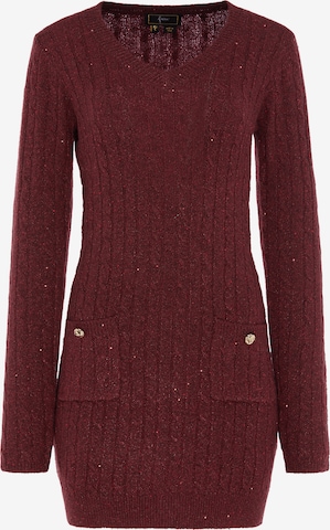 Robe faina en rouge : devant